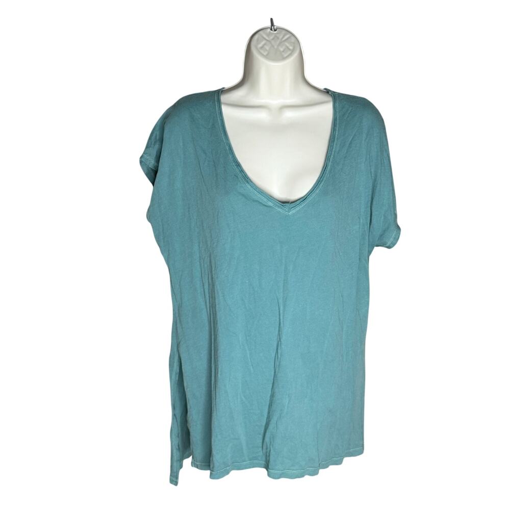 Project Social T Ash Jade Slouchy Relaxed V Neck Tee T Shirt M